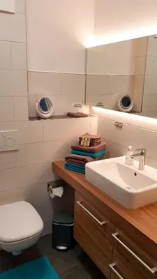 Ein Badezimmer in der Unterkunft Neckarzeit