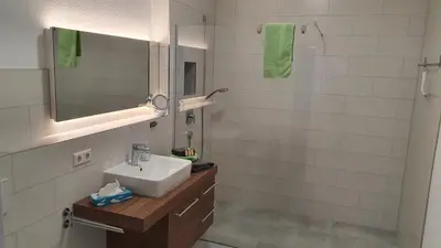 Ein Badezimmer in der Unterkunft Neckarzeit