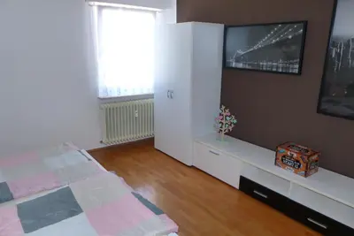 Ein Bett oder Betten in einem Zimmer der Unterkunft Apartment mit Ausblick - Wörth