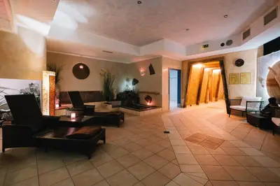 Ein Sitzbereich in der Unterkunft hotel zentlinde