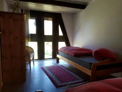 Ein Bett oder Betten in einem Zimmer der Unterkunft Ferienwohnung Stockemer Häcke