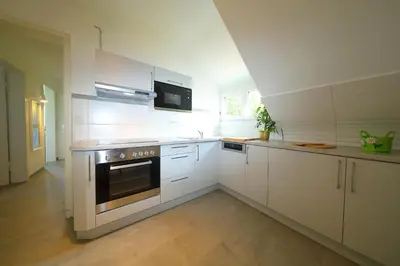 Küche/Küchenzeile in der Unterkunft Ferienwohnung Biermann