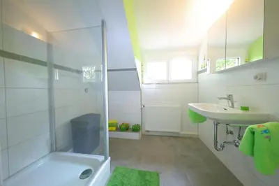 Ein Badezimmer in der Unterkunft Ferienwohnung Biermann