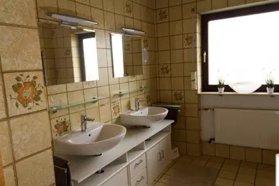Ein Badezimmer in der Unterkunft Apartment Muggensturm am Badesee