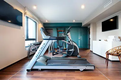 Das Fitnesscenter und/oder die Fitnesseinrichtungen in der Unterkunft Welcome Hotel Neckarsulm