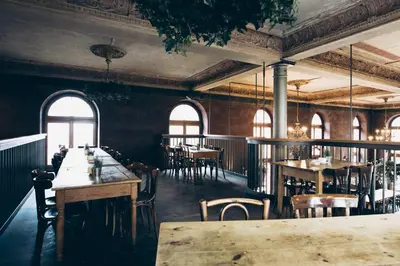 Ein Restaurant oder anderes Speiselokal in der Unterkunft Kulturbrauerei Heidelberg