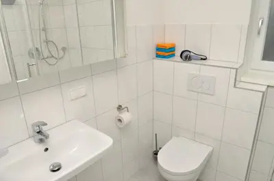 Ein Badezimmer in der Unterkunft Ferienwohnung Uhuherz