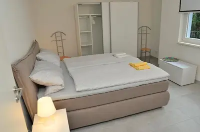 Ein Bett oder Betten in einem Zimmer der Unterkunft Ferienwohnung Uhuherz