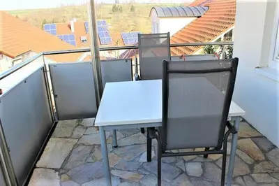 Ein Balkon oder eine Terrasse in der Unterkunft Ferienwohnung mit Kamin