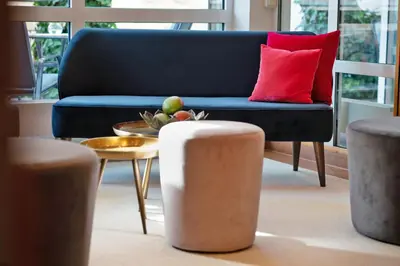 Ein Sitzbereich in der Unterkunft Hotel Württemberger Hof