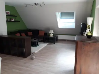 Ein Sitzbereich in der Unterkunft Ferienwohnung im Rhein-Main Gebiet nahe Frankfurt, Rödermark