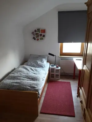 Ein Bett oder Betten in einem Zimmer der Unterkunft Ferienwohnung im Rhein-Main Gebiet nahe Frankfurt, Rödermark