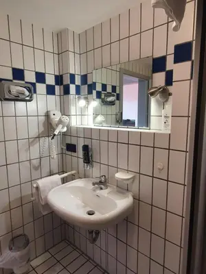 Ein Badezimmer in der Unterkunft Waldschenke Fuhr