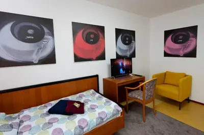 Ein Bett oder Betten in einem Zimmer der Unterkunft Waldblick Appartement