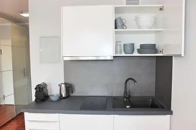 Küche/Küchenzeile in der Unterkunft Hometown-Apartments