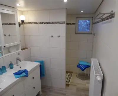 Ein Badezimmer in der Unterkunft Ferienhaus Agnes