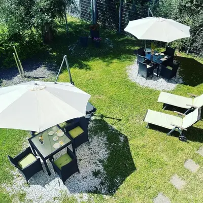 Ein Garten an der Unterkunft Park-Hotel Leimen