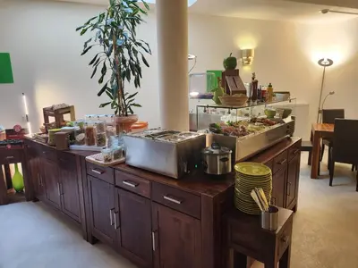 Küche/Küchenzeile in der Unterkunft Park-Hotel Leimen