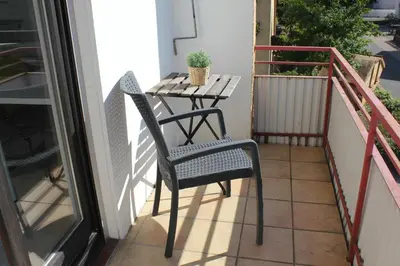 Ein Balkon oder eine Terrasse in der Unterkunft Apartments Mosbach