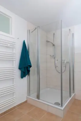 Ein Badezimmer in der Unterkunft Wiesenzauber Appartement