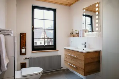 Ein Badezimmer in der Unterkunft Landgasthof Krone