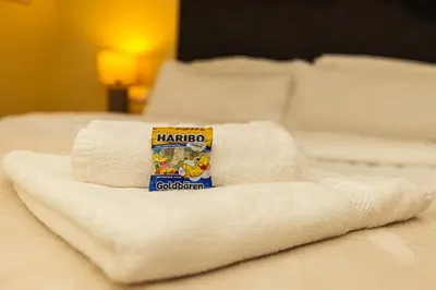 Ein Bett oder Betten in einem Zimmer der Unterkunft Gasper Business & Garden Hotel