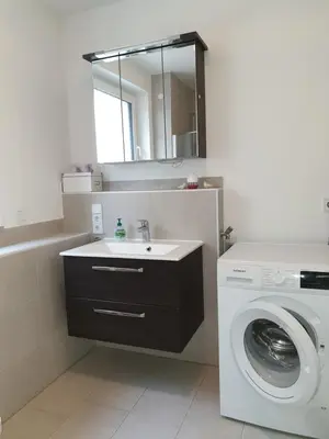 Ein Badezimmer in der Unterkunft Schicke Ferienwohnung Darmstadt Bessungen