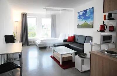Ein Sitzbereich in der Unterkunft SEEGER Living Classic East