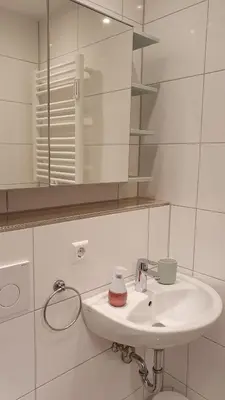 Ein Badezimmer in der Unterkunft Wohnung am Neckar