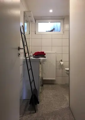Ein Badezimmer in der Unterkunft Ferienwohnung Im Paradies