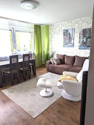 Ein Sitzbereich in der Unterkunft Apartment Mainz-Bretzenheim