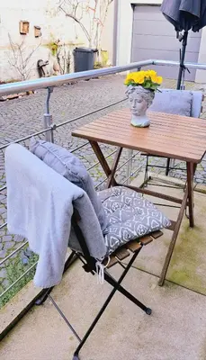 Ein Sitzbereich in der Unterkunft Ferienwohnung Rauch
