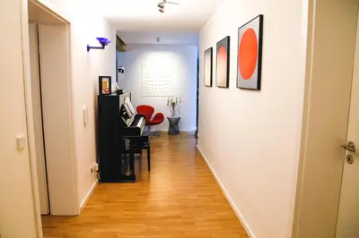 TV/Unterhaltungsangebot in der Unterkunft Modernes und gemütliches Designerzimmer