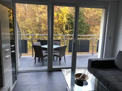 Ein Sitzbereich in der Unterkunft Appartement im Herzen von Leimen