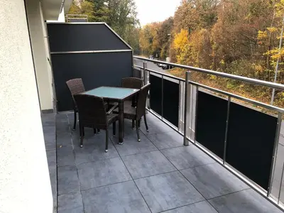 Ein Balkon oder eine Terrasse in der Unterkunft Appartement im Herzen von Leimen