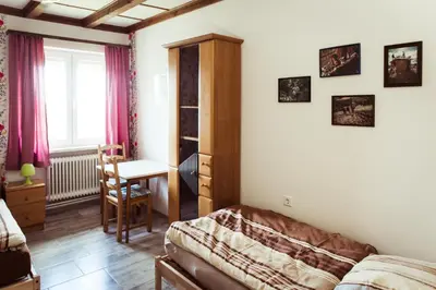 Ein Sitzbereich in der Unterkunft Monteurzimmer Linde