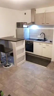 Küche/Küchenzeile in der Unterkunft Apartment Kornwestheim