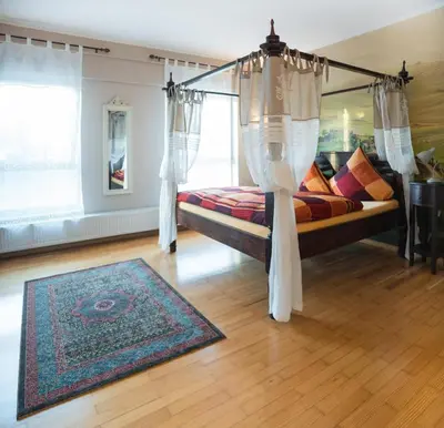Ein Bett oder Betten in einem Zimmer der Unterkunft Park Villa Gernsheim