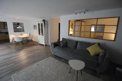 Ein Sitzbereich in der Unterkunft Apartment Heddesheim