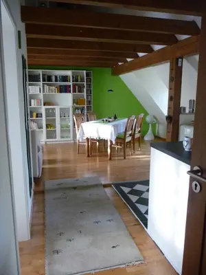 Küche/Küchenzeile in der Unterkunft Ferienwohnung Böllsteiner Höhe