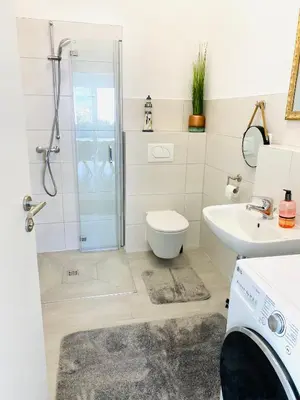 Ein Badezimmer in der Unterkunft Larimar Apartment Kirchheim am Neckar