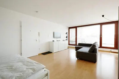 Ein Sitzbereich in der Unterkunft Stylisches Penthouse in Karlsruhe -Durlach