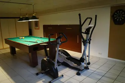 Ein Billardtisch in der Unterkunft Ferienwohnung am Sulzbach