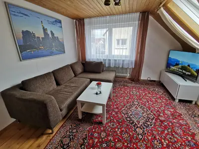 Ein Sitzbereich in der Unterkunft Central Apartment Rödermark 3Zimmer