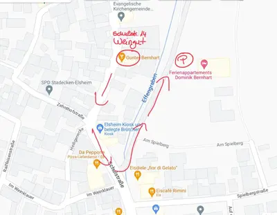 Grundriss der Unterkunft Ferienappartements Bernhart