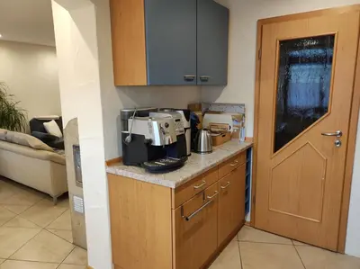 Küche/Küchenzeile in der Unterkunft Ferienwohnung Bleifuss