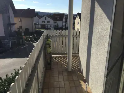 Ein Balkon oder eine Terrasse in der Unterkunft Ferienwohnung Bayrisch Nizza
