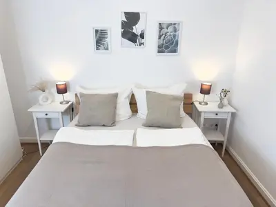 Ein Bett oder Betten in einem Zimmer der Unterkunft Luxury Old Town Suite - XXL Terrasse & XXL Penthouse