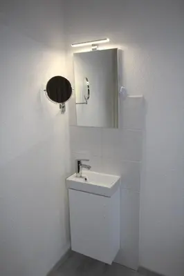 Ein Badezimmer in der Unterkunft Aussicht Mainz-City - 4 Zimmer-max 7 Personen