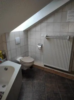 Ein Badezimmer in der Unterkunft Ferienwohnung Gartenblick